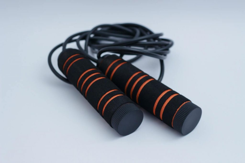 An image featuring a jump rope, a popular aerobic exercise tool for cardio and home gym essential